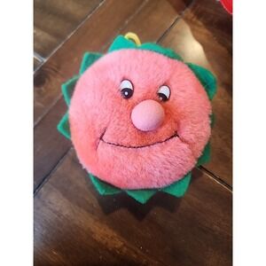 Allentown Toy Plush Flower Smiley Face Pink Vtg Hanging Hang